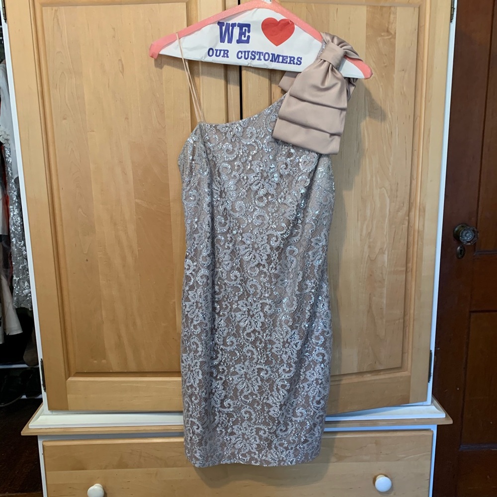 Aqua One Shoulder Dress